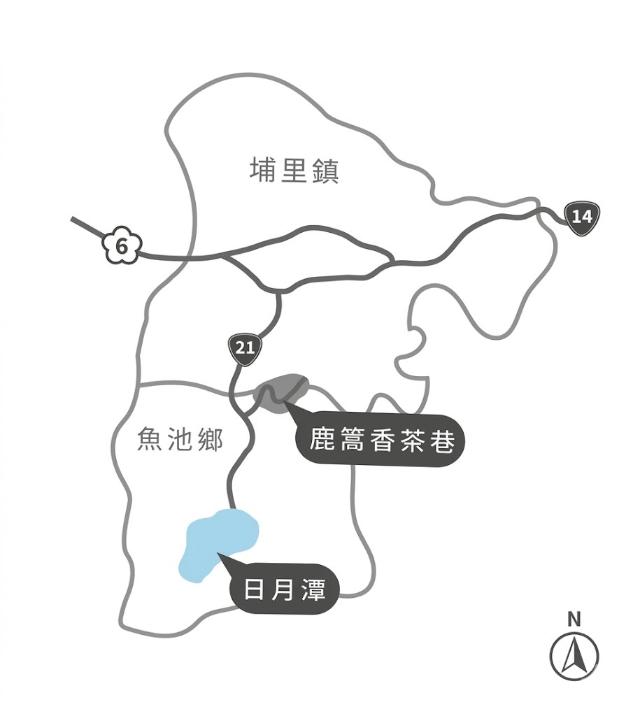 鹿篙日月潭位置地圖