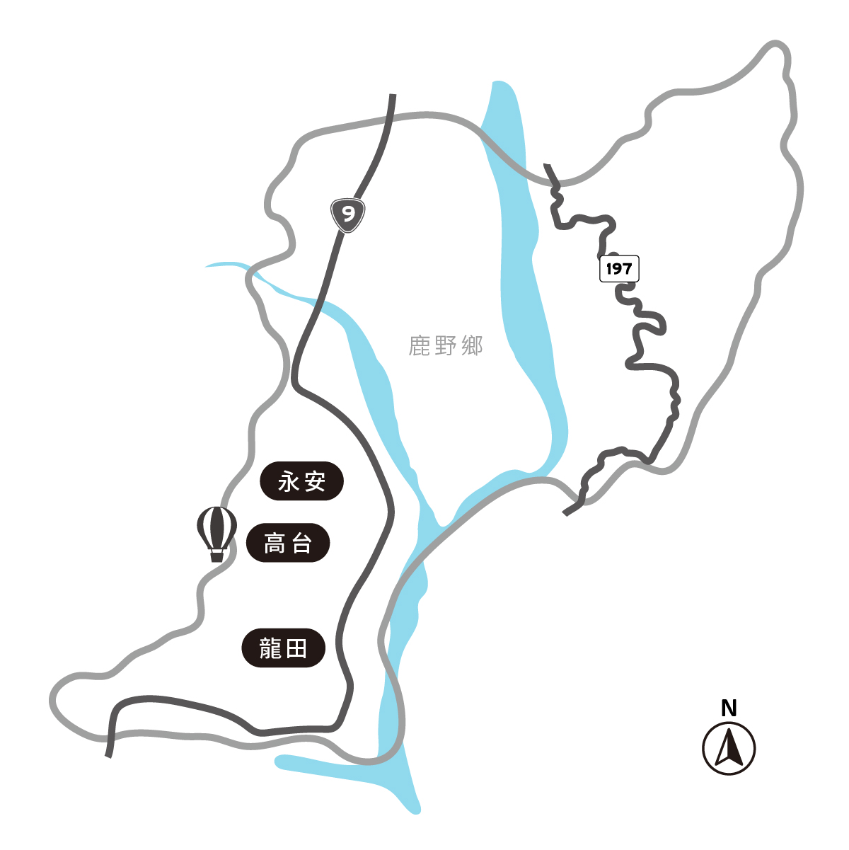鹿野茶區地圖